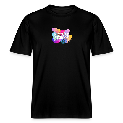 Abstract Relaxed Fit Unisex Organic T-Shirt - Schwarz