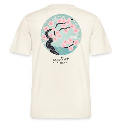 Cherry Blossom Japanese Relaxed Fit Unisex Bio-T-Shirt - Naturweiß 