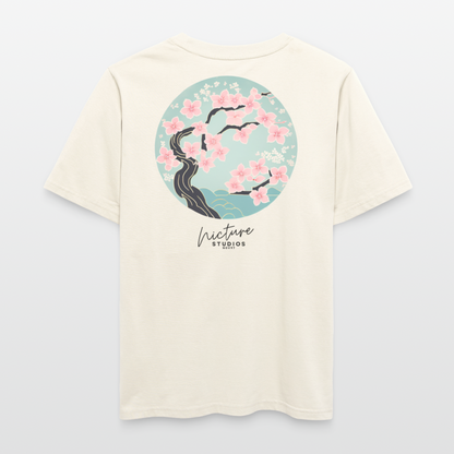 Cherry Blossom Japanese Relaxed Fit Unisex Bio-T-Shirt - Naturweiß 