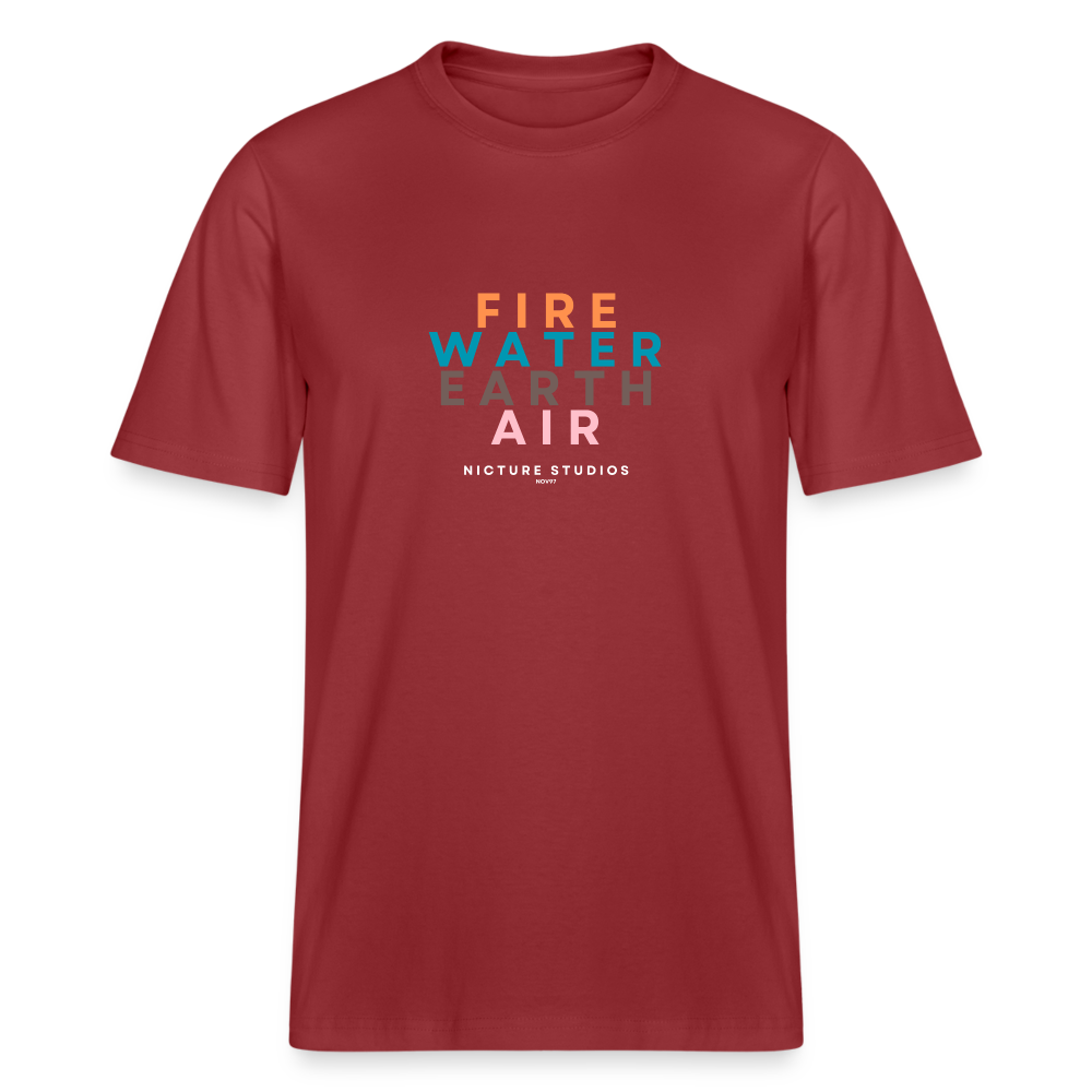 Elemental Relaxed Fit Unisex Organic T-Shirt - red earth