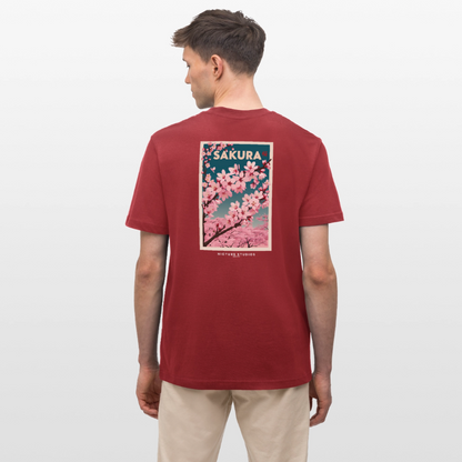 Sakura Japanese Cherry Blossom Relaxed Fit Unisex Bio-T-Shirt - Erdrot