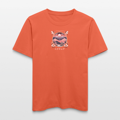 Japanese Landscape Relaxed Fit Unisex Bio-T-Shirt - Hellrot