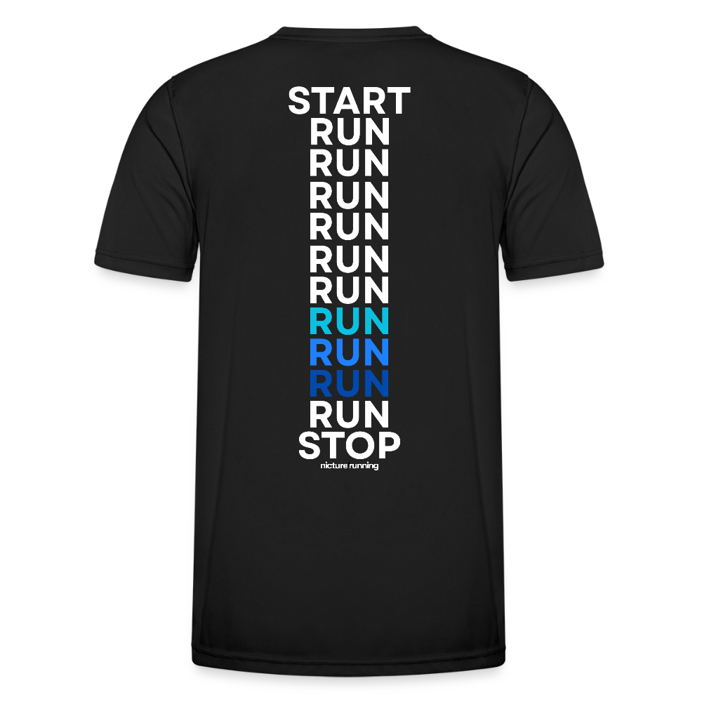 Nicture Running START RUN STOP Shirt - Schwarz