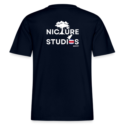 Costa Rica Pura Vida Relaxed Fit Unisex Organic T-Shirt - Navy