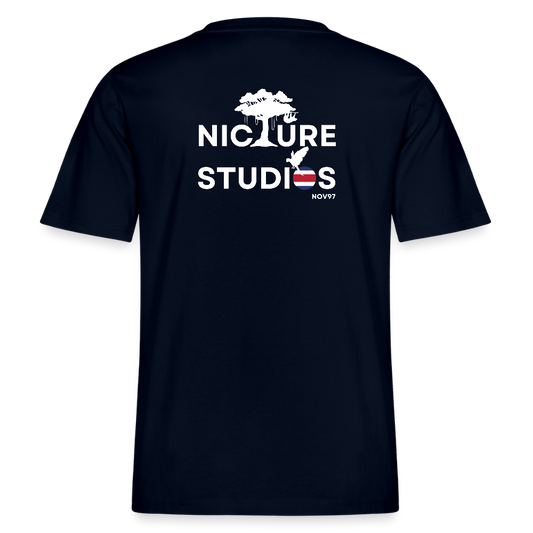 Costa Rica Pura Vida Relaxed Fit Unisex Organic T-Shirt - Navy