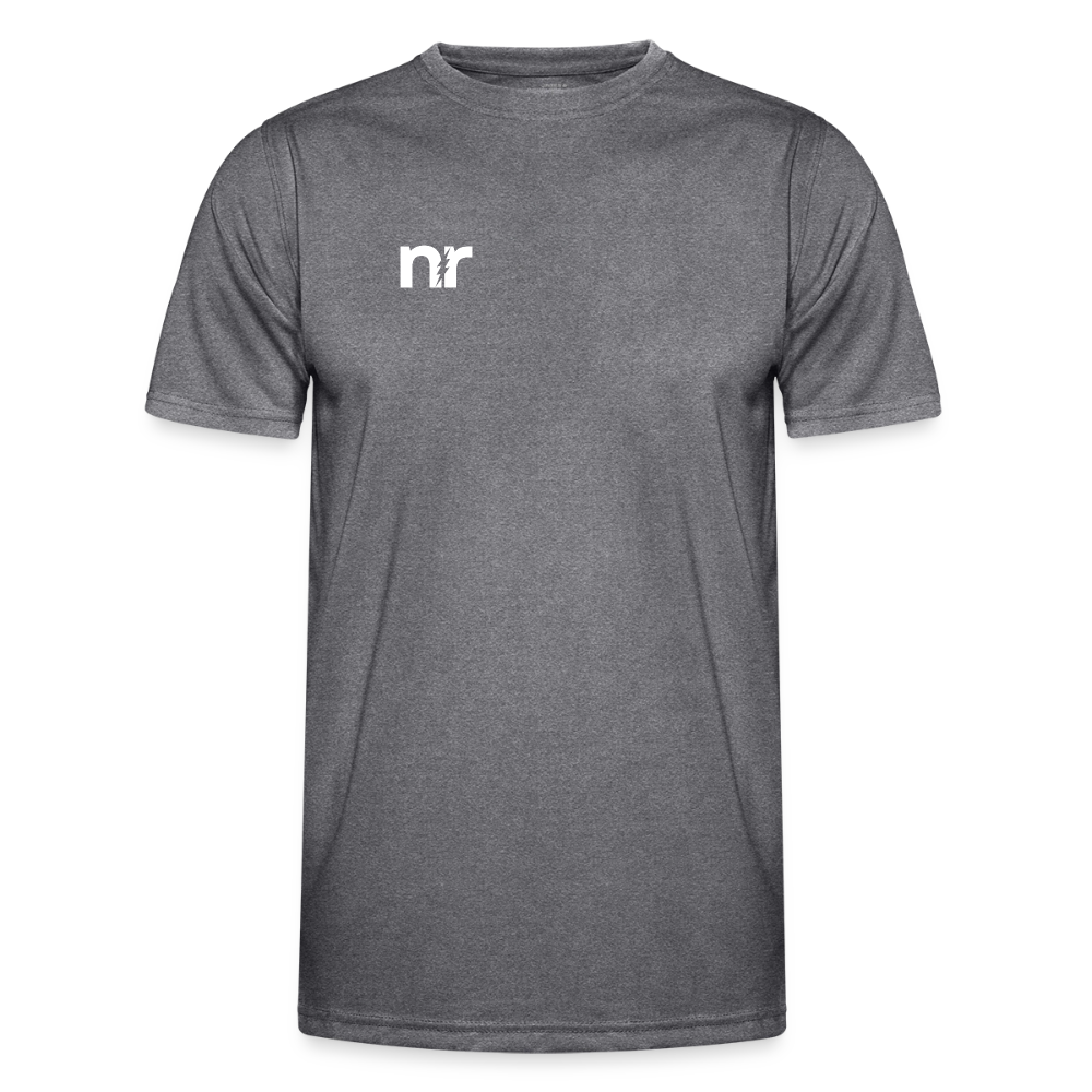 Nicture Running START RUN STOP Shirt - dunkle Melange 