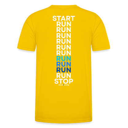 Nicture Running START RUN STOP Shirt - Eigelb