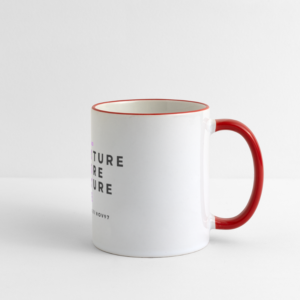 YOU LOOK SO CUTE Panoramic Mug - white/red