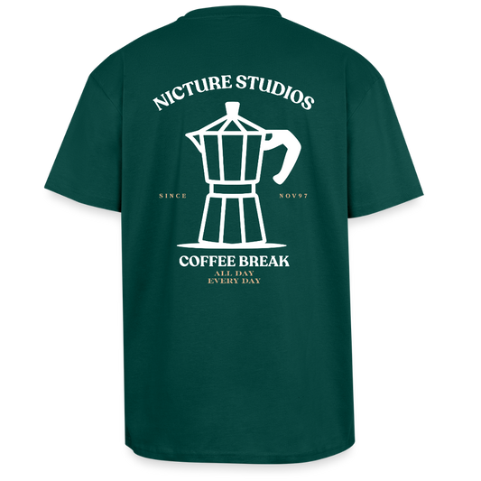 Coffee Break Heavy Oversize T-Shirt - hunter Green