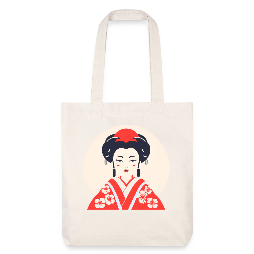 Japanese Geisha recycled Shopping Bag - Naturweiß
