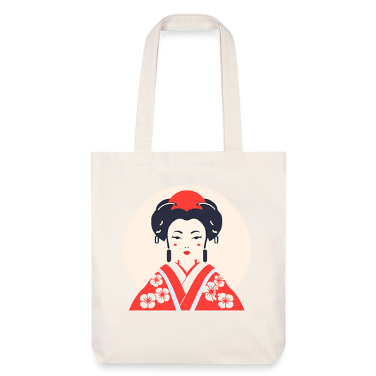 Japanese Geisha recycled Shopping Bag - Naturweiß