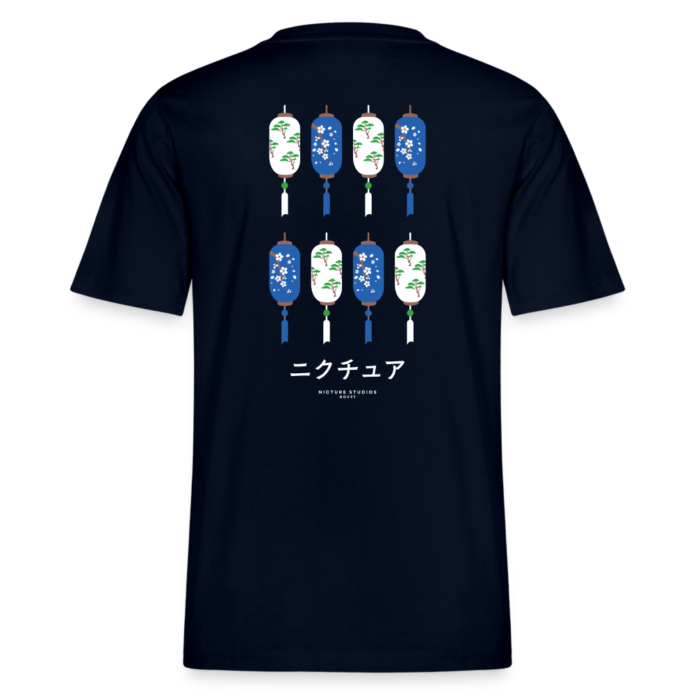 Japanese Style Relaxed Fit Unisex Organic T-Shirt - french navy