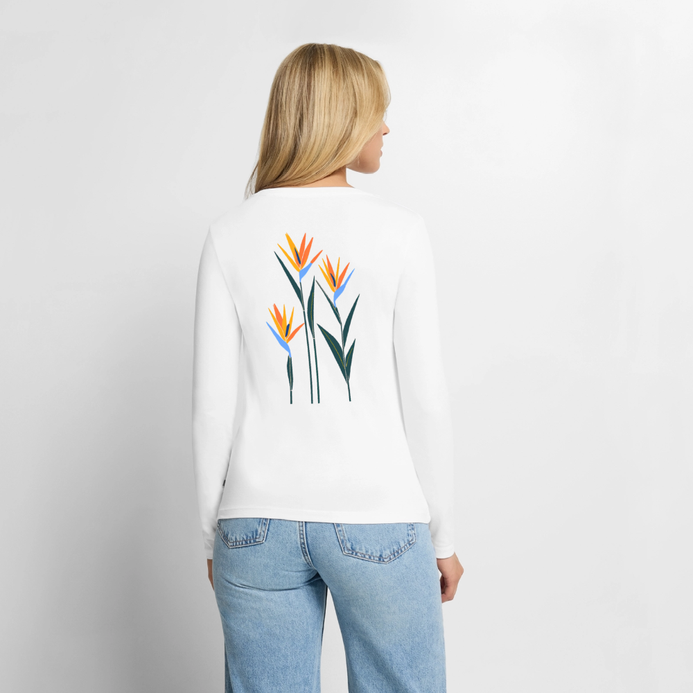 Strelitzia Frauen Langarmshirt - Weiß
