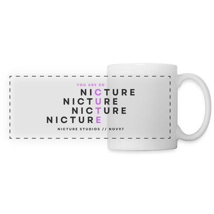 YOU LOOK SO CUTE Panoramic Mug - white
