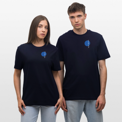 Japanese Style Relaxed Fit Unisex Organic T-Shirt - Navy