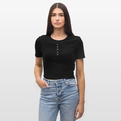 Japanese Geisha Women Cropped T-Shirt - Schwarz