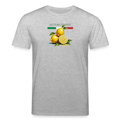 "Limone due" Unisex Bio-T-Shirt - Grau meliert