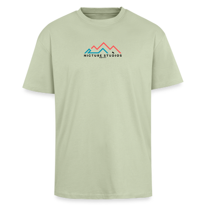 Outdoor Oversize T-Shirt - Leichtes Salbeigrün 