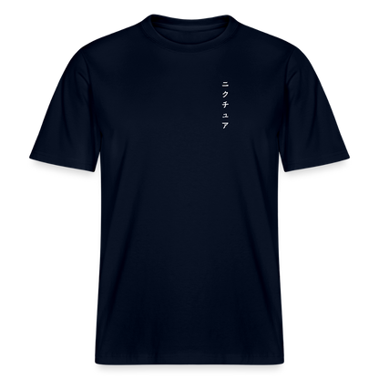 Buddhist Japanese Relaxed Fit Unisex Bio-T-Shirt - Navy
