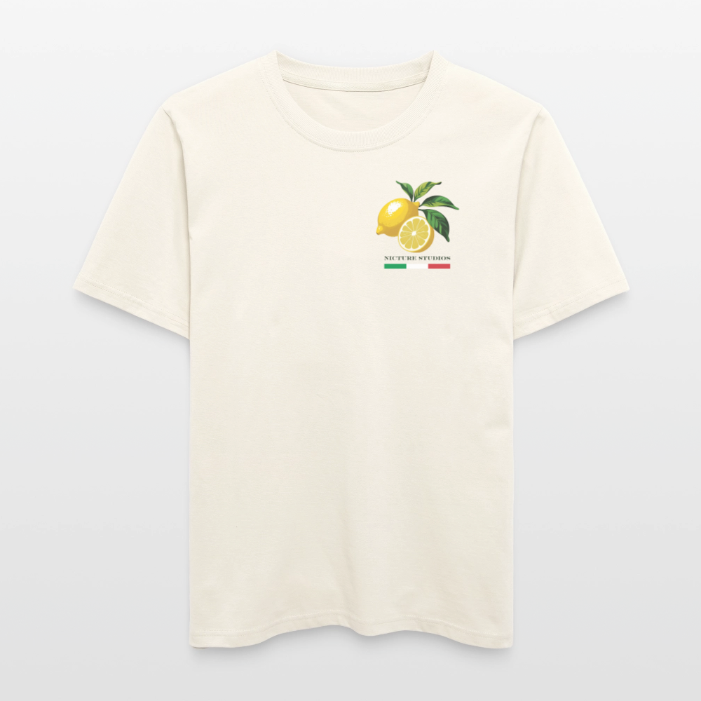 "Limone" Relaxed Fit Unisex Bio-T-Shirt - Naturweiß 