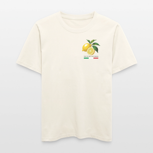"Limone" Relaxed Fit Unisex Bio-T-Shirt - Naturweiß 