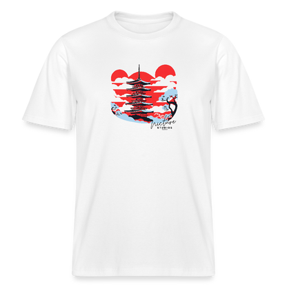Japanese Pagoda Relaxed Fit Unisex Bio-T-Shirt - Weiß