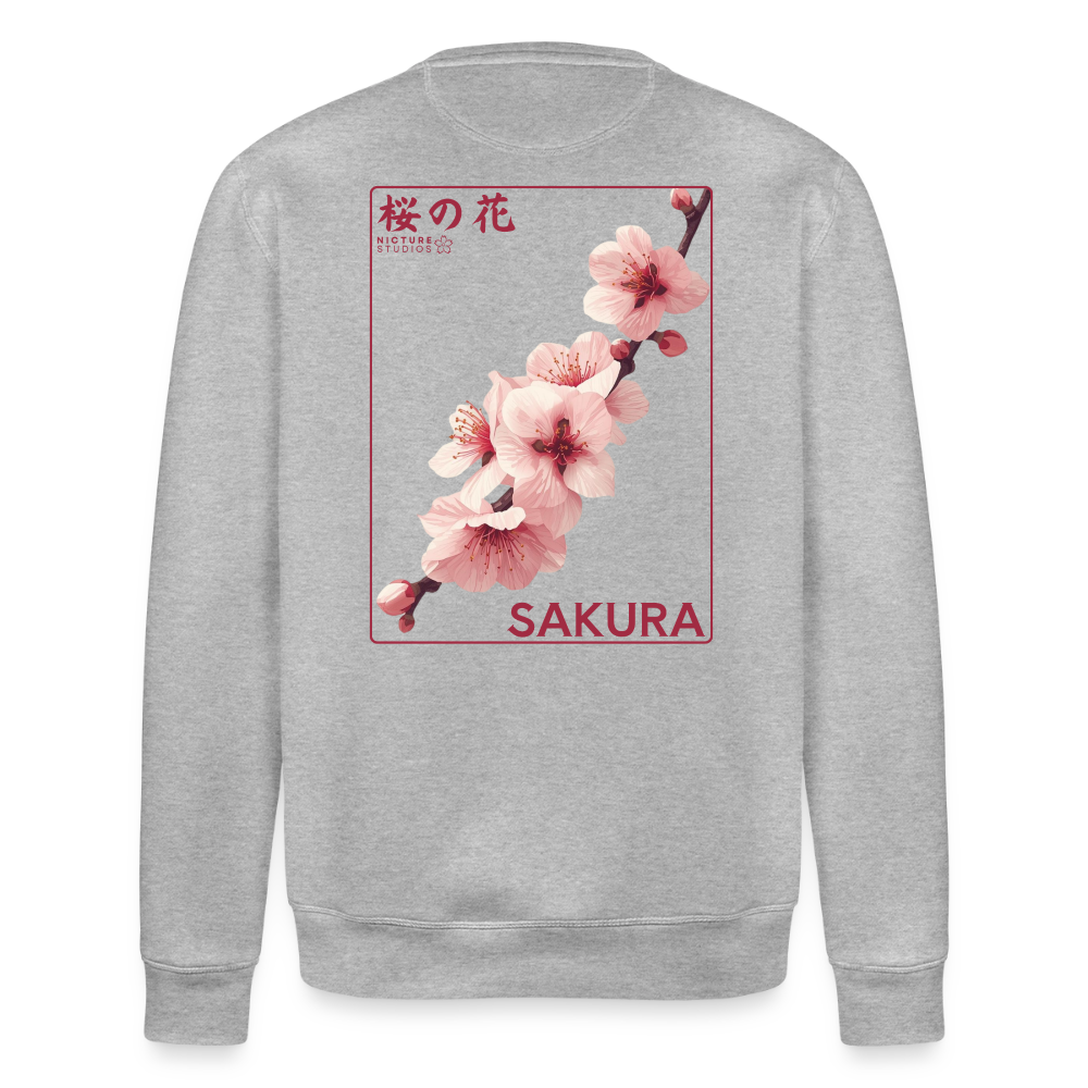 Sakura Line Unisex Bio-Sweatshirt - Grau meliert
