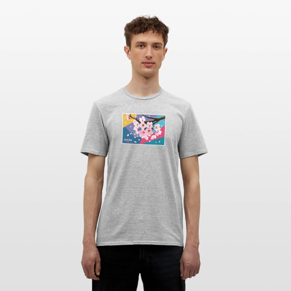 Sakura Japanese T-Shirt - Grau meliert