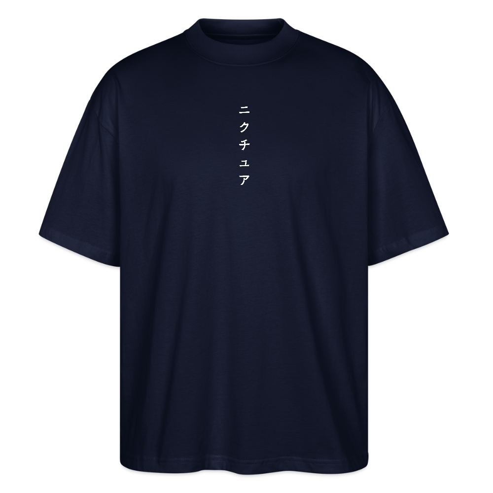 Japanese Geisha Oversized Unisex Bio T-Shirt - Navy