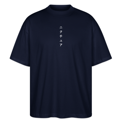 Japanese Geisha Oversized Unisex Bio T-Shirt - Navy