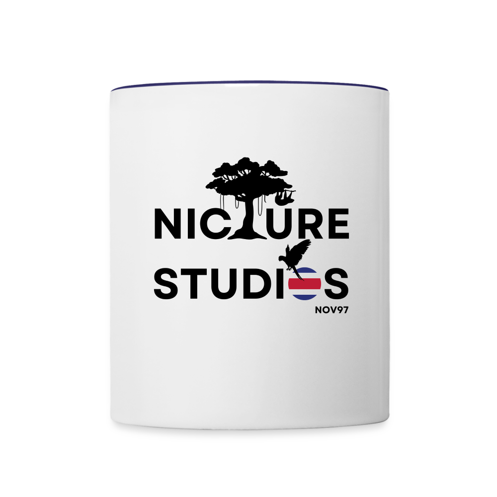 Costa Rica Contrasting Mug - white/cobalt blue