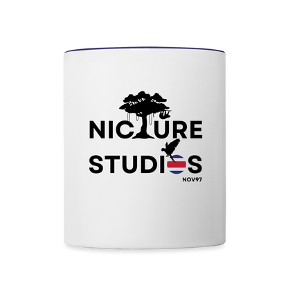 Costa Rica Contrasting Mug - white/cobalt blue