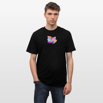 Abstract Relaxed Fit Unisex Organic T-Shirt - Schwarz