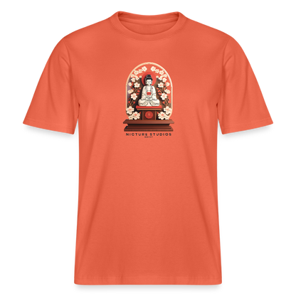 Buddhist Shrine Japanese Relaxed Fit Unisex Bio-T-Shirt - Hellrot