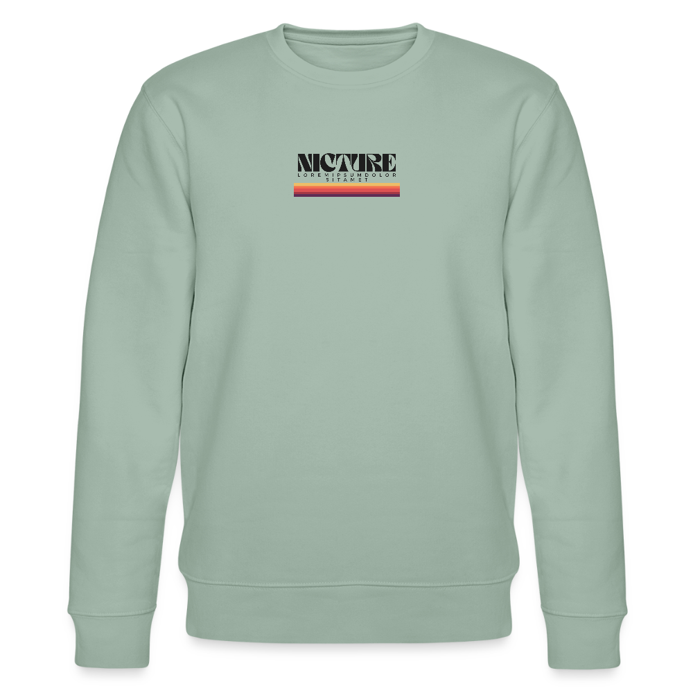 Lorem Ipsum Unisex Organic Sweatshirt - Helles Graugrün