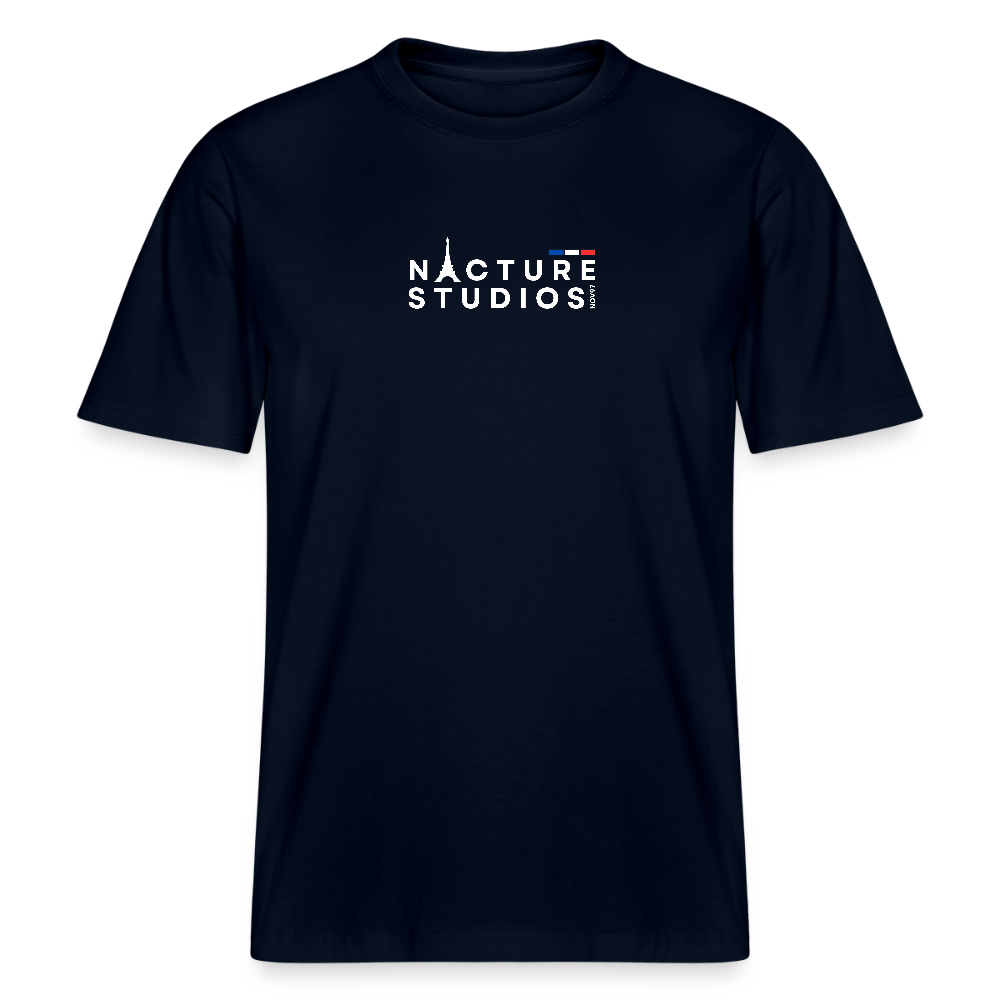 Paris Relaxed Fit Unisex Organic T-Shirt - Navy