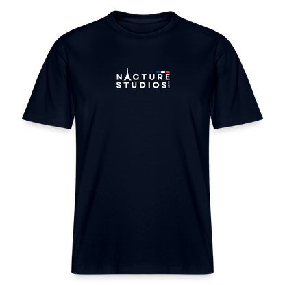 Paris Relaxed Fit Unisex Organic T-Shirt - Navy
