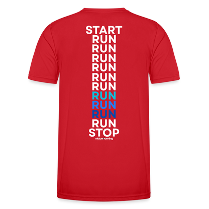 Nicture Running START RUN STOP Shirt - Rot
