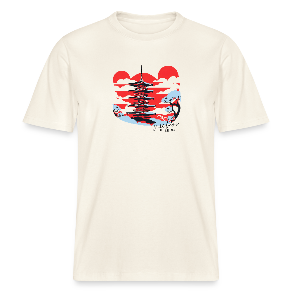 Japanese Pagoda Relaxed Fit Unisex Bio-T-Shirt - Naturweiß 