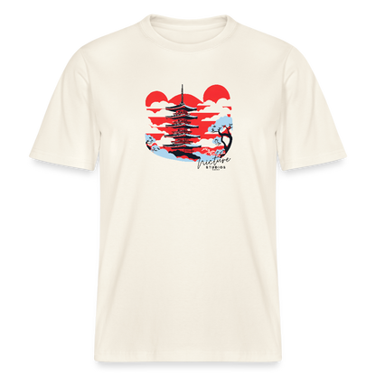 Japanese Pagoda Relaxed Fit Unisex Bio-T-Shirt - Naturweiß 