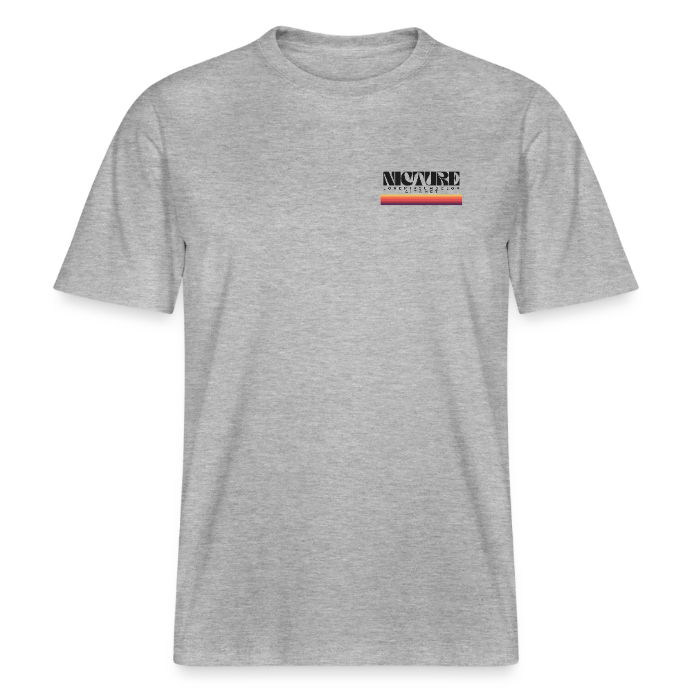 Lorem Ipsum Backprint Relaxed Fit Unisex Organic T-Shirt - Grau meliert