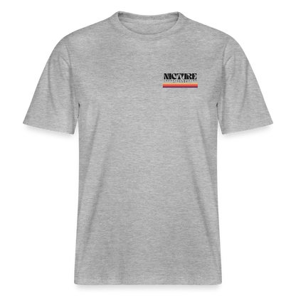 Lorem Ipsum Backprint Relaxed Fit Unisex Organic T-Shirt - Grau meliert