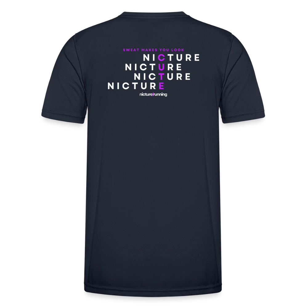 SWEAT MAKES YOU LOOK CUTE Laufshirt Nicture Running - Navy