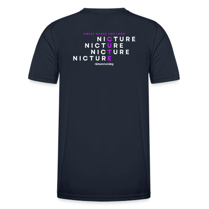 SWEAT MAKES YOU LOOK CUTE Laufshirt Nicture Running - Navy