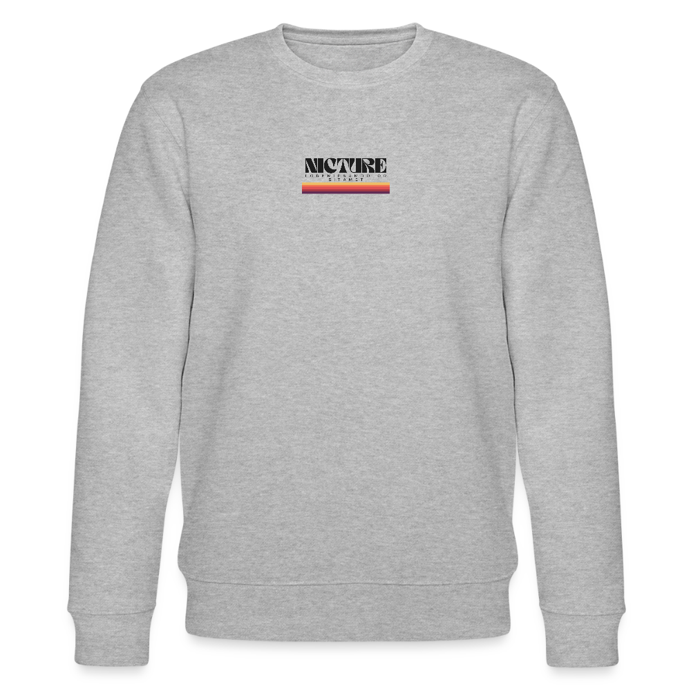 Lorem Ipsum Backprint Unisex Organic Sweatshirt - Grau meliert