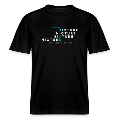 YOU LOOK PRETTY NICE Relaxed Fit Unisex Organic T-Shirt - Schwarz