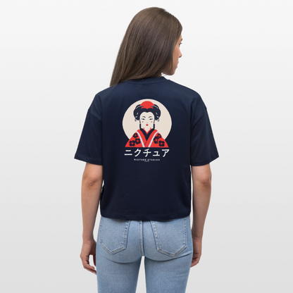 Japanese Geisha Womens Bio-T-Shirt - Navy