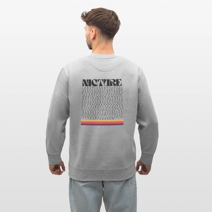 Lorem Ipsum Backprint Unisex Organic Sweatshirt - Grau meliert