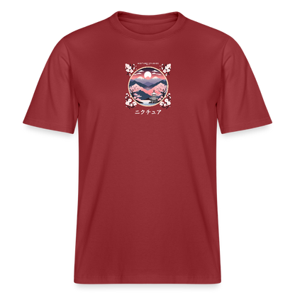 Japanese Landscape Relaxed Fit Unisex Bio-T-Shirt - Erdrot