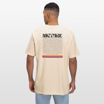 Lorem Ipsum Backprint Relaxed Fit Unisex Organic T-Shirt - Weißgrau